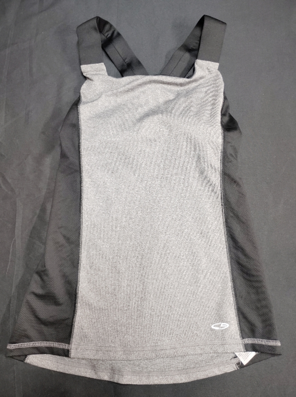 Champion Gray Athletic Tank Top with Black Side Panels